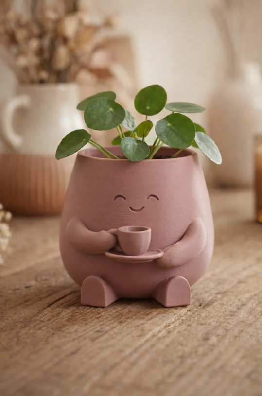 cute happy planter
