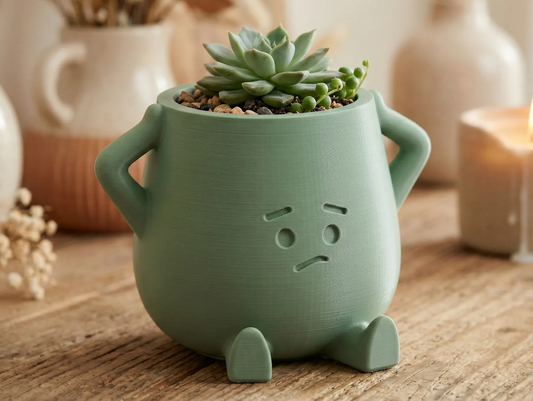 cute confused planter